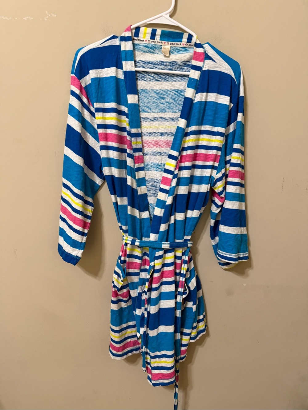 Paul Frank vintage y2k 2000s Light Weight knit striped Robe XL retro